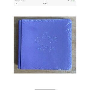 Creative Memories 8x8 Lilac Lavender Silver Star Swirl Strap Hinge Album New